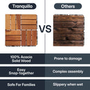 Tranquillo Set 10 Solid Wood Premium Deck Tiles for Stylish Outdoor Spaces