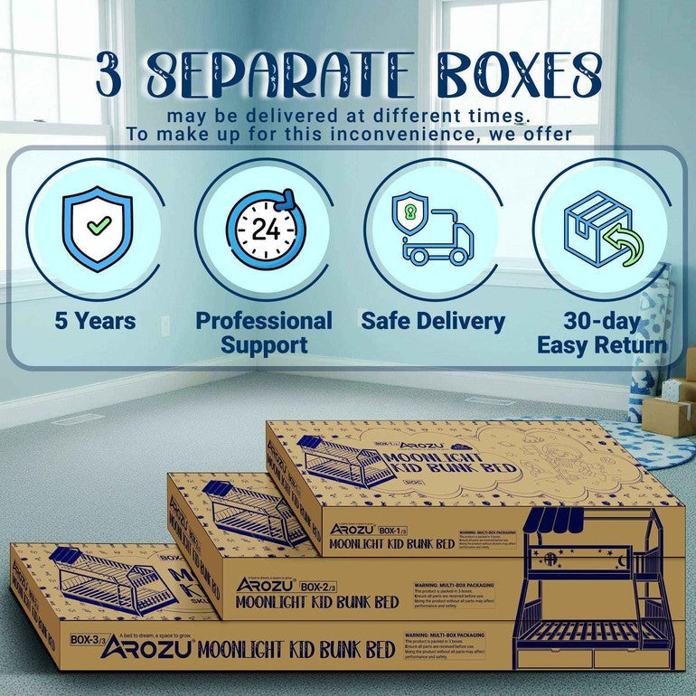 Moonlight Kid Bunk Bed - Stylish and Space-Saving Bunk Bed for Kids