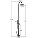 GobekUsa LED Black Outdoor Shower Set with 10" Rainfall Head