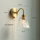 GobekUsa Copper Wall Sconce Glass Nordic Wall Lamp LED Pull Chain Switch