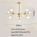 GobekUsa Black Postmodern Sputnik Chandelier for Dining Room and Home Decor