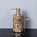 GobekUsa Emperador Dark Marble Bathroom Set: Toothbrush Holder, Soap Dish, Soap Dispenser