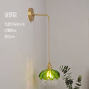 GobekUsa Green Glass Hanging Lamp - Copper Nordic Modern Pendant Lights for Bedroom, Bar, Restaurant