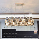 GobekUsa Crystal Wrought Iron Chandelier: Creative Dining & Living Room Suspension Light