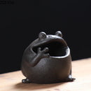 GobekUsa Cute Big Belly Frog Cartoon Ceramic Ashtray Decor Gift for Boyfriend