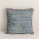 GobekUsa Denim Fringed Cushion Cover 45x45cm Square for Home Sofa Bed Decoration