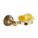 GobekUsa Brass Bathroom Accessories Set: Robe Hook, Paper Holder, Towel Bar, Soap Basket