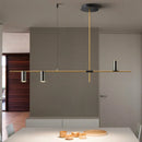 GobekUsa Designer Black Long Chandelier Lights for Modern Minimalist Dining Room