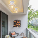 GobekUsa Iron Frame Cage Ceiling Light Fixture Modern Retro Cafe Loft Aisle Lampshade