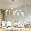 GobekUsa Gold Bubble Chandelier G9 LED Tassel Kitchen Island Lighting