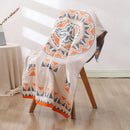 GobekUsa Bohemian Floral Cotton Gauze Bath Towel 70*140 - Soft & High Quality for Women, Children, and Adults