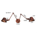 GobekUsa Double Swing Arm Wall Lights Bedside Sconce E27 Lighting Decor