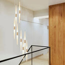 GobekUsa LED Chandelier: Stunning Loft Living Room Bedroom Kitchen Ceiling Light, Long Hanging Fixture