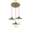 GobekUsa Green Glass Hanging Light: Modern LED Pendant Lamp for Living and Dining Room