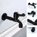 GobekUsa Antique Black Brass Wall Mount Bibcock Tap for Outdoor Garden and Washing Machine