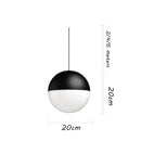 GobekUsa Glass Ball Pendant Lamp LED Chandelier for Kitchen Island Decor