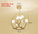GobekUsa Gold Glass Ball Chandelier Nordic Design for Home Dining Kitchen Restaurant Hallway
