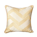 GobekUsa Gold Geometry Cut Velvet Embroidered Lumbar Pillow Cover Chic Style 35x50cm