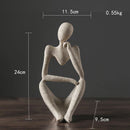 GobekUsa Abstract Thinker Woman Figurine Resin Sculpture Modern Art Decor Craft Ornament