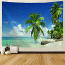 GobekUsa Beach View Mandala Tapestry - Boho Wall Decoration for Hippie Vibes