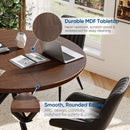 Extendable Dining Table Set for 4 with Hidden Storage & Upholstered Chairs