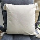 GobekUsa Beige Tassels Cushion Cover, Handmade Square Home Decoration for Living Room