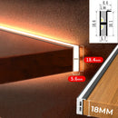 GobekUsa LED Cabinet Layer Lamp: Ultra-Thin Aluminum Profiles, Up Down Backlight, 18mm Board.