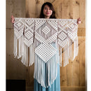 GobekUsa Large Hand-Woven Macrame Tapestry with Tassels