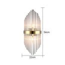 GobekUsa Glass Rod Crystal Wall Lamp: Modern Nordic Light Luxury for Bedroom, Living Room