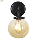 GobekUsa Glass Ball Wall Light Switch Hallway Bathroom Mirror Stair Black Wall Sconce