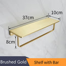 GobekUsa Gold Bath Hardware Set: Towel Ring, Toilet Brush Holder - WF-552200