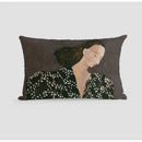 GobekUsa Japanese Art Handmade Square Cushion Cover 45x45 for Literary Youth Fashion