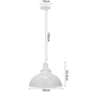 GobekUsa Iron Dome Industrial Pendant Light for Cafe Bar Home Decor