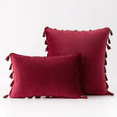 GobekUsa Boho Tassel Fringe Orange Pillow Covers Pack for Home Decor