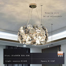 GobekUsa Crystal Wrought Iron Chandelier: Creative Dining & Living Room Suspension Light