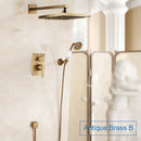 GobekUsa Black Antique Wall-Mounted Bathroom Rain Shower System