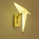 GobekUsa Love Bird LED Wall Sconce Iron Acryl Wall Light for Bedroom Corridor