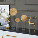 GobekUsa Golden Lotus Sculpture Metal Crafts Modern Minimalist Decor Statue