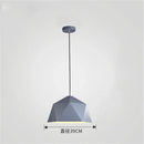 GobekUsa Iron Diamond Pendant Lights Modern Geometry Pendent Lighting for Living Room & Cafe