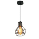 GobekUsa Black Metal Chandelier with E27 Edison Bulb Socket for Kitchen, Restaurant, Cafe