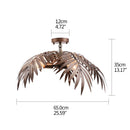 GobekUsa Bronze Coconut Tree Pendant Lamp with Adjustable LED Lights for Home and Hospitality