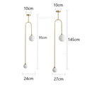 GobekUsa Glass Ball Pendant Lights with U-Shaped Metal Rod - Nordic Modern Design