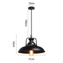 GobekUsa Iron Dome Industrial Pendant Light for Cafe Bar Home Decor