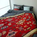 GobekUsa Boho Jacquard Knitted Double-Sided Throw Blanket