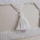 GobekUsa Ivory Tufted Tassel Cushion Cover - Netural Boho Style for Home Decor