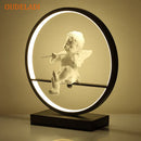 GobekUsa Angel Doll Bird Table Lamp: Romantic LED Lighting for Home Decor