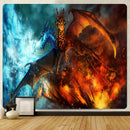 GobekUsa Dragon Psychedelic Art Tapestry for Home Decoration and Sofa Blanket