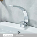 GobekUsa Brushed Gold Basin Faucet, Deck Mounted Wash Basin Mixer for Bathroom