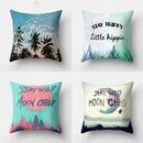 GobekUsa Green Tropical Leaves Forest Pillowcase - Natural Mountain Ocean Wave Decor