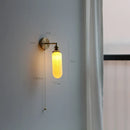 GobekUsa Copper Arm Wall Lamp with Pull Chain Switch, Nordic Modern Design